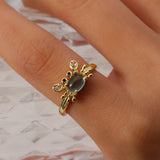 🦀 Ayarlanabilir Mini Yengeç Yüzük – Eğlenceli & Zarif Stil