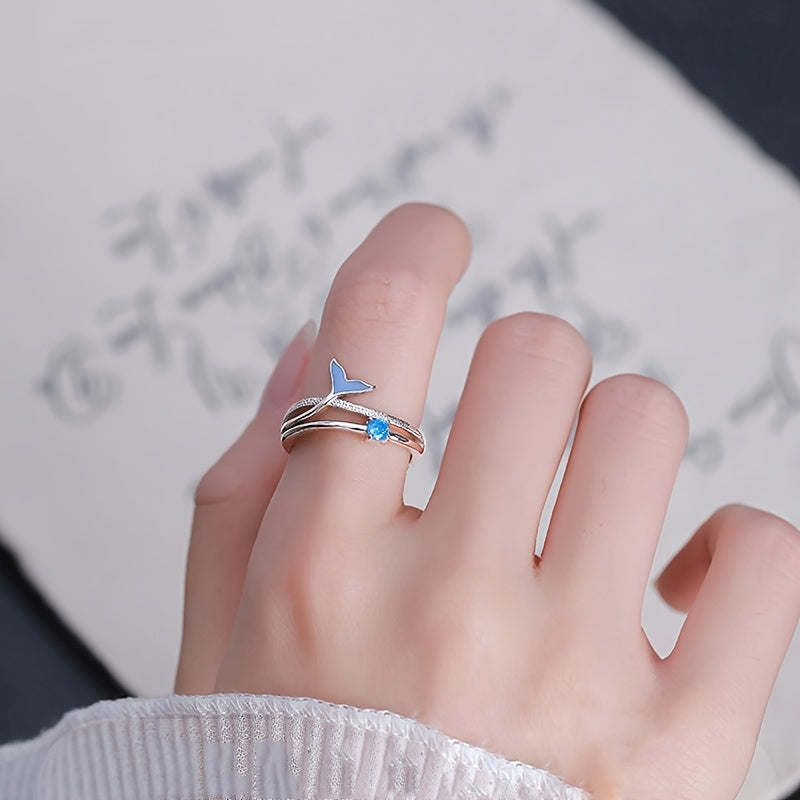 🐬 Yunus Kuyruğu Yüzük – Neşeli ve Parlak Bir Detay