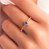 ❄️ Bohem Kar Tanesi Yüzük – Topaz Işıltısıyla Göz Alıcı