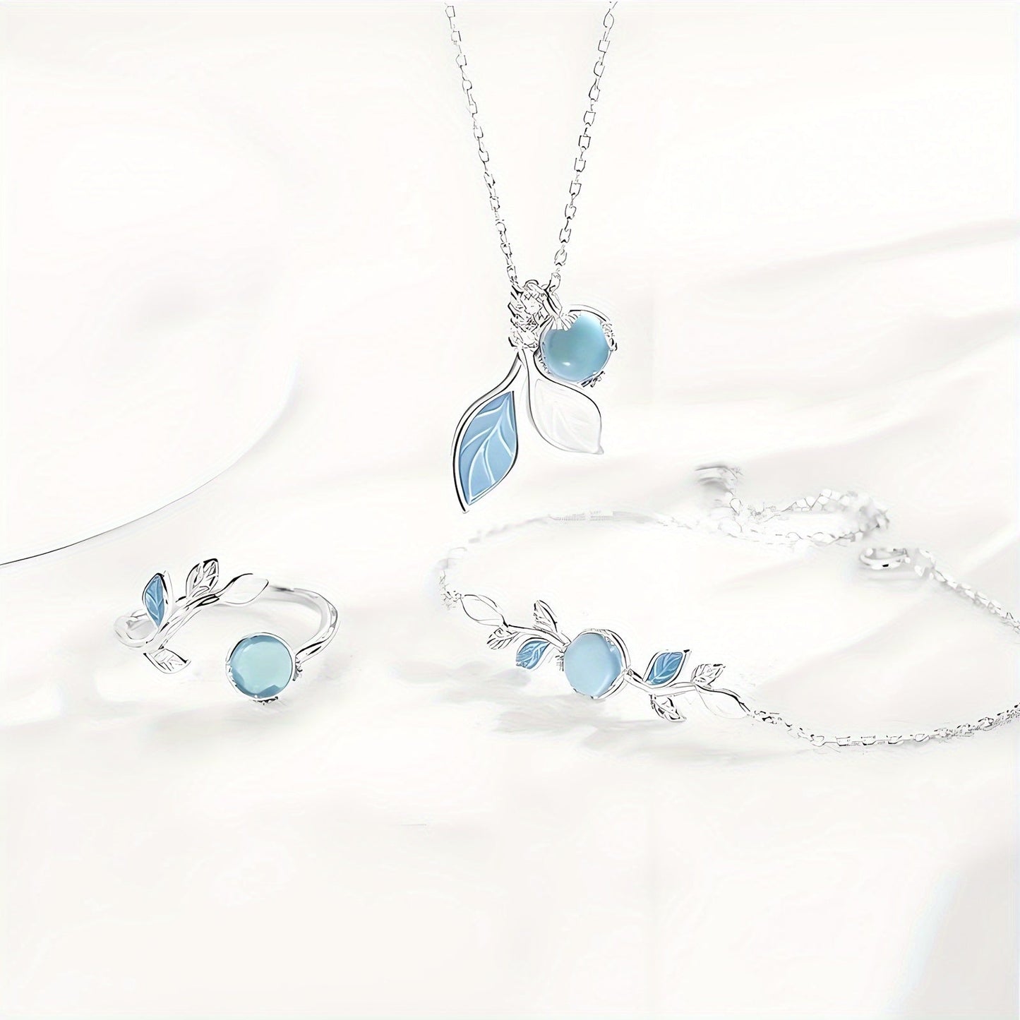 🌕 Aytaşı Takı Seti – Doğal Işıltıyla Tamamlanmış Günlük Stil