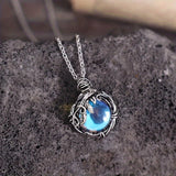 🌳 Mavi Aytaşı & Yaşam Ağacı Kolye – Doğal ve Anlamlı Aksesuar