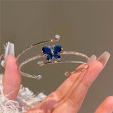 🦋 Mavi Kelebekli 3 Katmanlı Bileklik – Zarif Yaz Dokunuşu