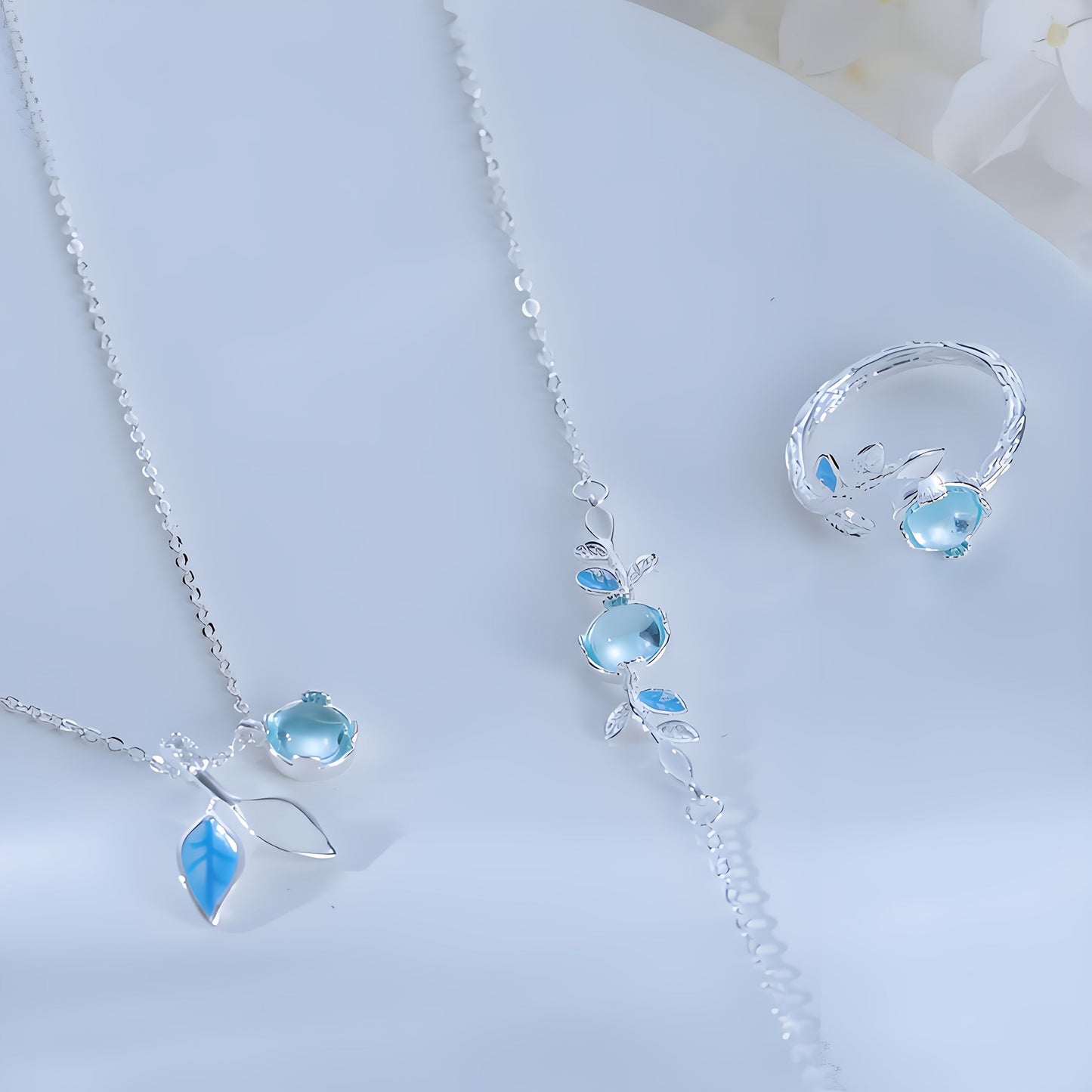 🌕 Aytaşı Takı Seti – Doğal Işıltıyla Tamamlanmış Günlük Stil